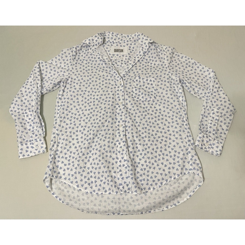 Grayson by‎ Frank & Eileen Hero Shirt size Small (2) Lightweight Woven Hearts